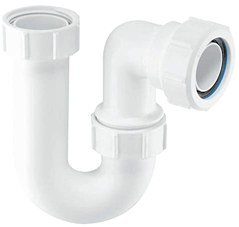 McAlpine SC10 Tubular Swivel 'P' Trap with Multifit Outlet, White