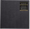 Clairefontaine 34249C Carnet Cousu Goldline - 64 Feuilles Papier Dessin Blanc - 15x15 cm 140g - Format Carré - Couverture Rigide Noire Imitation Toile