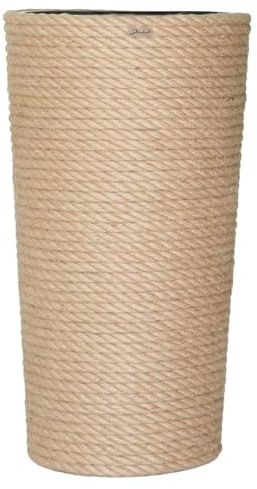 KERD Cache-Pot Haut Rond en Corde de Jute 28 cm, Style Premium (16mm), EKO Natural, Panier pour Plantes