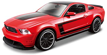 Maisto Model Kit - 2012 Ford Mustang Boss 302 in Red Car - 1:24 Scale - 39269