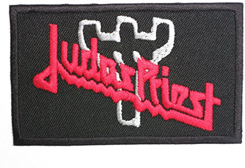 JUDAS PRIEST Logo Iron On Sew On Embroidered Aufnäher Bügelbild Patch 3.4/8.6cm