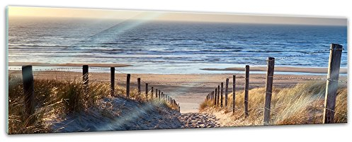 Bilderdepot24 Glasbild - Schöner Weg zum Strand III - 90x30 cm - Deko Glas - Wandbild aus Glas - Bild auf Glas - moderne Bilderdepot24 Glasbilder - Glasfoto - Echtglas