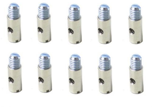 10x Gaszug Schraubnippel/Bowdenzug Nippel 5x10mm für Mofa, Moped, Mokick – Passend für Zündapp, Hercules Prima, Kreidler Flory Florett, Puch Maxi und weitere Mofas
