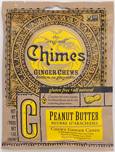 Chimes, Ginger Chews, Peanut Butter, 5 oz (141.8 G)