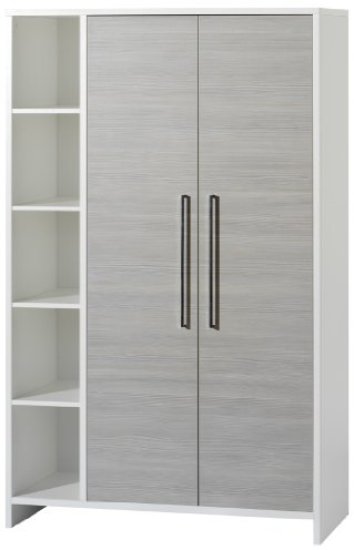 Schardt Eco Silber 2-türiger Kleiderschrank mit Seitenregal