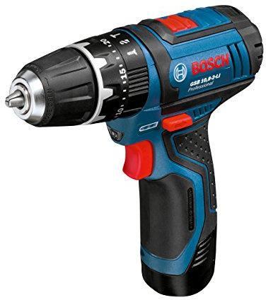 Bosch Professional GSB 12V-15 Cordless Combi Drill with two 12 V 2.0 Ah Lithium-Ion Batteries - L-Boxx