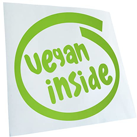 Kiwistar Autoaufkleber - vegan Inside Aufkleber für Auto, Laptop, Fahrrad, LKW, Motorrad Mehrfarbig JDM Decal Racing