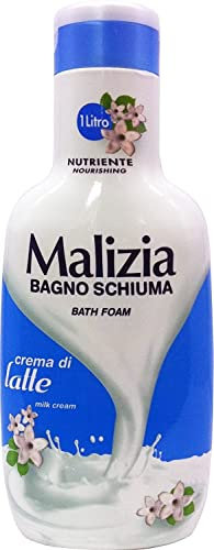 12 x MALIZIA Bagno Schiuma Crema Di Latte 1000 Ml