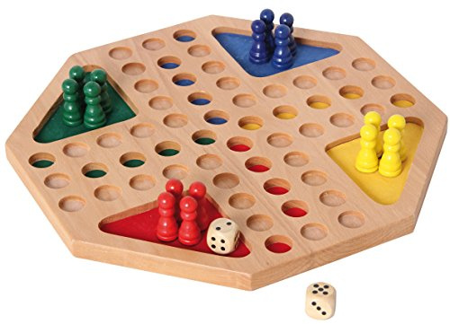 Bartl 100962 Ludo achteckig - Gesellschaftsspiel für 4 Spieler