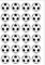 24 PRE CUT Black & White Football Sport Edible Wafer Paper Round Cake Toppers Decorations