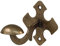 Amig - Gancio da Parete Decorativo Mod. 100 | 90 x 90 x 100 mm | Perfetto per Appendere Cappotti, Abiti e Accessori | Tipo Gancio | Stile Ferro Battuto | In Acciaio con Finitura Effetto Pelle