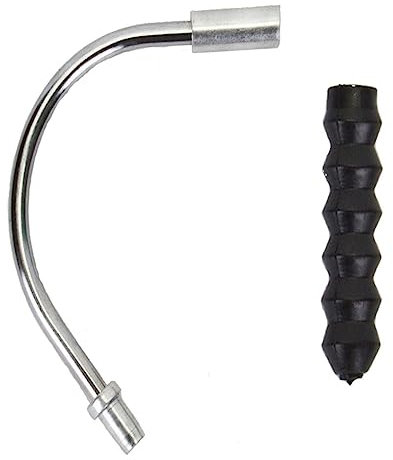 Clarks V-Brake 135 Degree Bend Guide Pipe with Rubber Boot - Silver V-Brake Noodle for MTB, Hybrid & Road Bikes