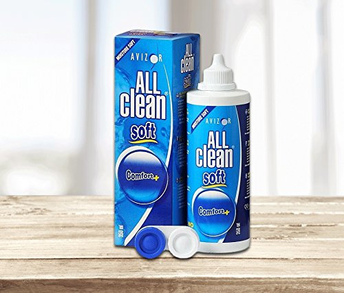 Avizor All Clean Soft Kontaktlinsenflüssigkeit. Einzigartige Lösung zur Reinigung und Desinfektion aller Arten von weichen Kontaktlinsen, 350 ml