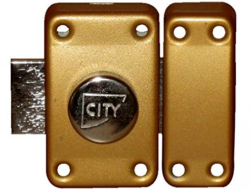 Iseo Zylinderschloss für gleichschließende Schlüssel, City25 (3 Schlüssel) (40 mm) in Braungold für Holztüren in Wohn- und Geschäftsgebäuden