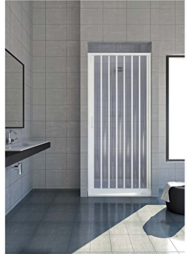 Rollplast - Bven2loncc28110 caja plegable ducha, diam. 110 cm x 185 cm, de pvc, de un lado, de una sola puerta con apertura lateral., blanco