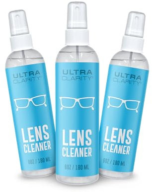 Ultra Clarity 3 x Glasses Cleaning 6oz Spray Bottle