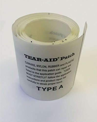 Tear Aid® Selbstklebender Reparatur-Flicken Typ A für Zelte, Drachen, Gummiboote, Segel, Stoffe, 75mm x 150mm