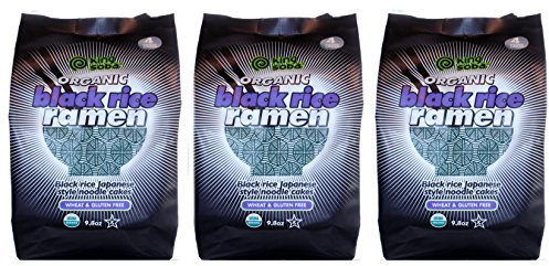 King Soba 3 -Pack Organic and Gluten Free Black Rice Ramen