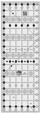 Creative Grids Quilt Ruler 6-1/2in x 18-1/2in Rectangle – CGR18 – Made in USA, Non-Slip Grip Acrylic Quilting, Sewing, Crafting, Patchwork Ruler for Measuring & Cutting Fabric