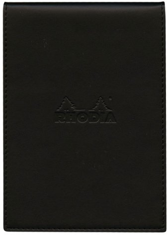 Rhodia 118139C Notizblock Nummer 13 mit Schutzhülle, kariert, 80 Blatt schwarz