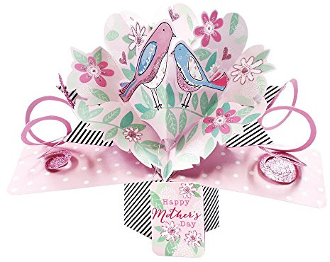 Happy Mother's Day Birds Pop-Up Greeting Card Second Nature 3D Pop Up Cards