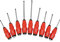 Dekton 9pc Soft Grip Go Through Screwdriver Set - Impact Cap And Thru-blade Suitable For Hammer Blows| Magnetic Tips Help To Stop Slipping And Can Be Used To Pick Up Screws| Soft Feel Grip For Comfort