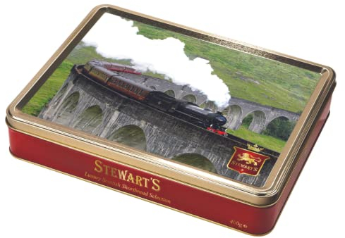 Stewart's -Jacobite Glenfinnan Viaduct Shortbread Gifting Tin (425g) -Traditionally Made Luxury Scottish Shortbread,Delicious Melt-In-Mouth Biscuits,Ideal Collectable Treat to Share, 40 Years Heritage
