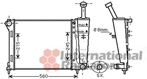VAN WEZEL 17002345 Radiatore, Raffreddamento motore