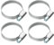 Cornat Schlauchschelle - Ø 25 - 40 mm Spannweite - 9 mm Bandbreite - 4 Stück im Set - Aus rostfreiem Edelstahl / Schlauchklemme / Schlauchbefestigung / T3083040 Grau
