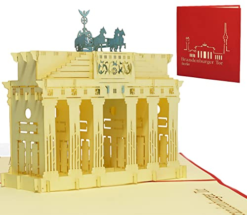 LINPOPUP®, Pop Up 3D Karte, Glückwunschkarte, Reisegutschein, Brandenburger Tor Berlin, N172