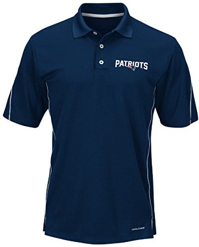 Majestic NFL New England Patriots Polo Shirt Poloshirt Field Classic Cool Base (S)