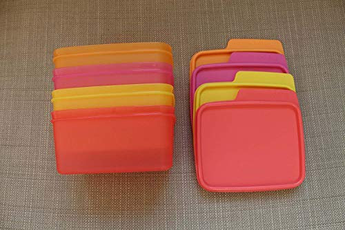 Tupperware Keep Tab Boîtes de Conservation Plastique, 500 ml, Lot de 4, Multicolore (TUP _ B01aqew3j0)
