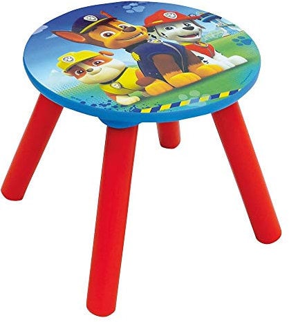Fun House 712594 Pat Patrouille Tabouret pour Enfant Bois MDF Bleu 28 x 28 x 26,5 cm