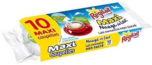 RÉGILAIT - Nuage De Lait Entier Maxi Coupelles 140G - Lot De 4 - Vendu Par Lot