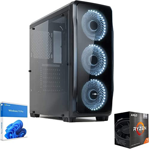 Pc Desktop Gaming Amd Ryzen 7 5700G 4.60Ghz 8-Core,Ram Ddr4 16Gb 3200Mhz,Ssd Nvme M2 1Tb,Wifi,Scheda Video Ge Force Gtx 1650 4Gb,Windows 11 Professional,Computer Fisso Assemblato