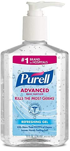 Advanced Hand Sanitizer Gel, Original, 8-oz. Pump