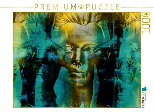 CALVENDO Puzzle Gesichter in Gold 1000 Teile Puzzle quer | 1000 Teile Lege-Größe 64 x 48 cm Foto-Puzzle für glückliche Stunden