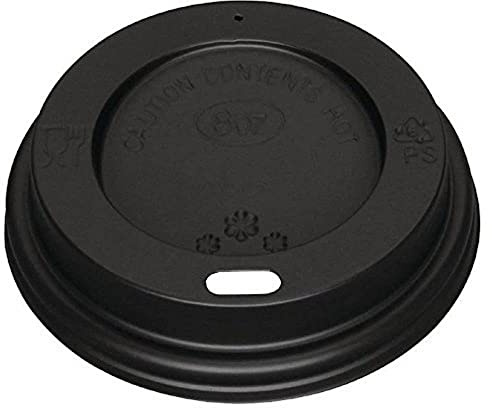 Fiesta hw08hl040 Deckel für Hot Cups, 8 oz, schwarz (1000 Stück)