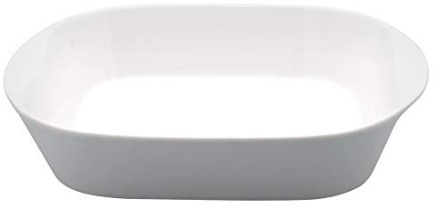 KitchenCraft Auflaufform aus Porzellan, Weiß, Groß, 26 x 24 cm