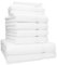 Betz 10-TLG. Handtuch-Set Premium 100% Baumwolle 2 Duschtücher 4 Handtücher 2 Gästetücher 2 Waschhandschuhe Farbe weiß