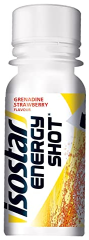 Isostar - Energy Shot Fraise & Grenadine - Boost Énergétique avec Caféine et Source de Glucides - Format 60 ml - 195696 Taille unique