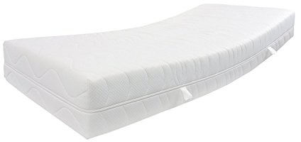 Dibapur Orthopädische Kaltschaummatratze 130x200 cm, 25 cm Höhe, Fest H3, 9-Zonen, Kaltschaum, Bezug Waschbar bis 60°C, 4-Seitiger Reißverschluss, Öko-Tex