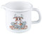 Riess, 0039-084, Schnabeltopf 10 0,75 L, COUNTRY - ALMLIESEL, Durchmessser 10 cm, Höhe 10,0 cm, Inhalt 0,75 Liter, Emaille, weiß mit Kuh, Induktion