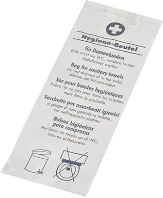 PAPSTAR 12376 Papier-Hygienebeutel, bedruckt, weiß