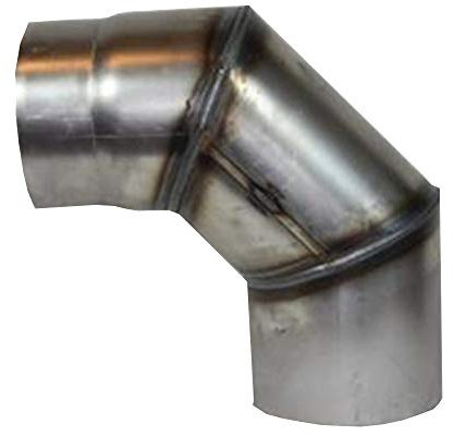 Ofenrohr Rauchrohr Bogen 90° 180 ø eingezogen unlackiert 2mm