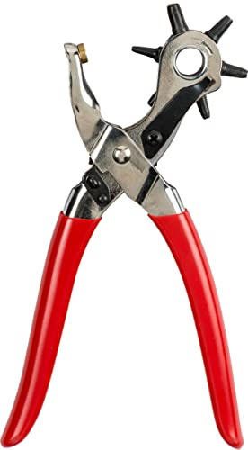 Einhell 49929900 - Agujereador giratorio 240 mm, 6 sacabocados intercambiables, 2,0, 2,5, 3,0/3,5/4,0/5,0 mm
