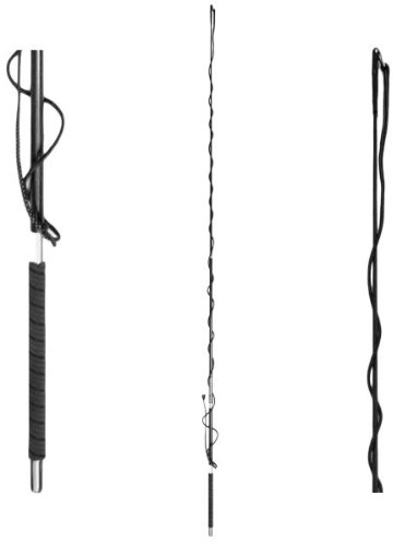 Waldhausen Teleskop Longierpeitsche Karbon/Fiberglas, schwarz, Länge 200 cm