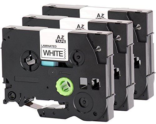 3x Schriftband für Brother TZe-231 12mm schwarz auf weiß 12mm breit x 8m Länge kompatibel zu TZE-231