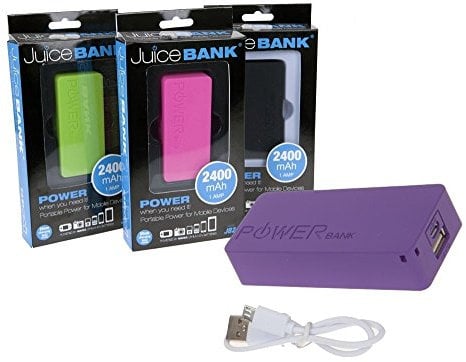 PMS JUICE BANK PHONE CHARGER 1xAMP 2400MAH IN PTD WINDOW BOX