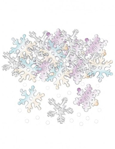 Amscan 360126 - Konfetti Schneeflocken irisierend, 14 g, Streudeko, Tischdekoration, Weihnachten, Heilig Abend, Mottoparty